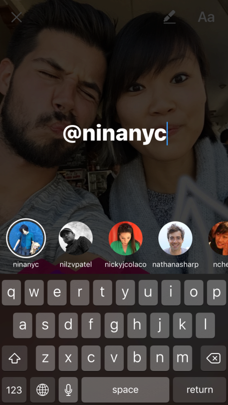 Instagram story marketing example