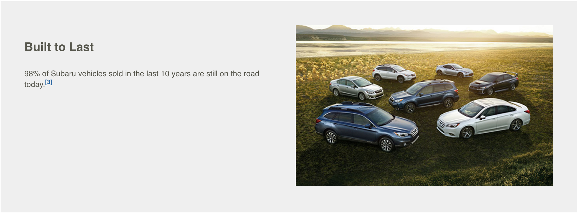 Built to last, Subaru's marketing claim