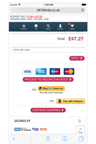 Secure checkout example