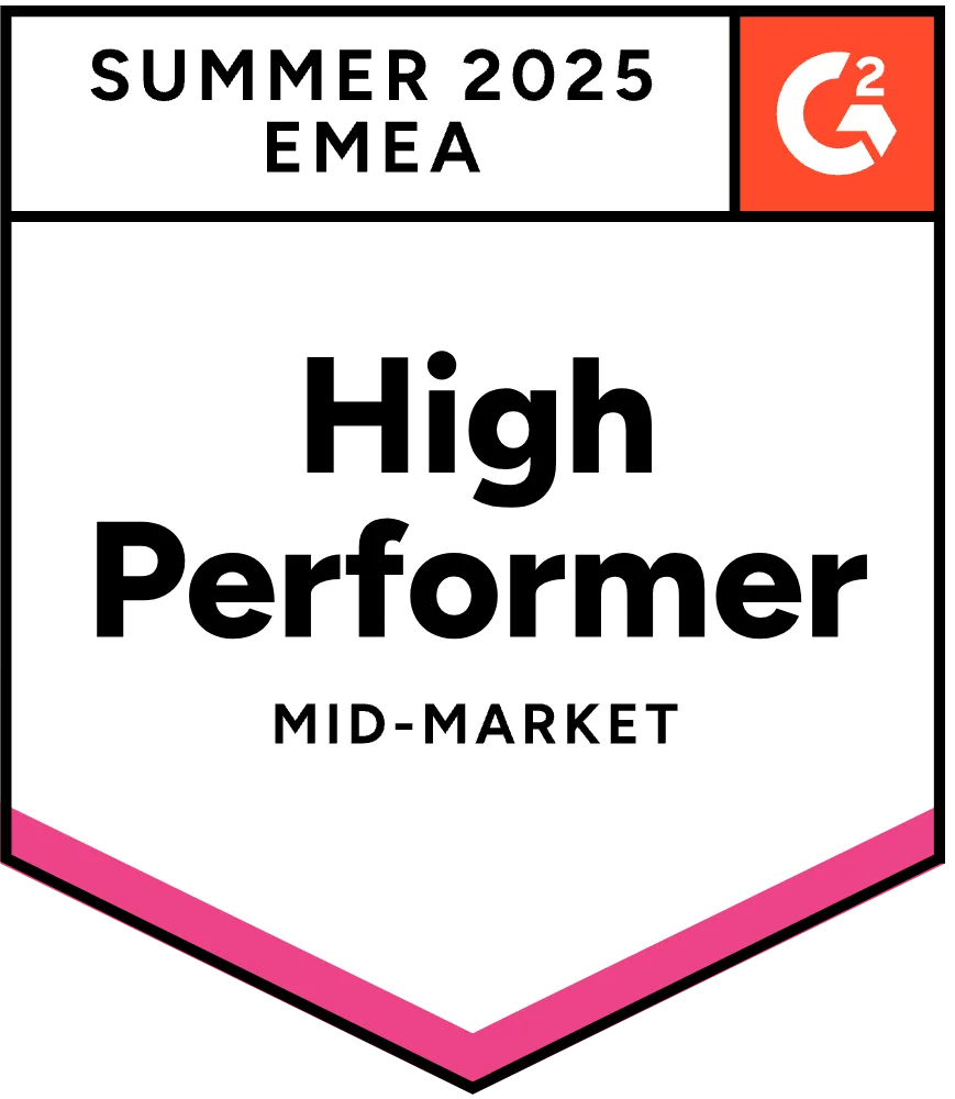 G2 badge 2025 - high performer mid-market