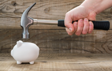 Breaking piggy bank - cash loan or mortgage