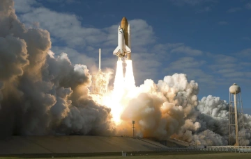 Spaceship launching into space