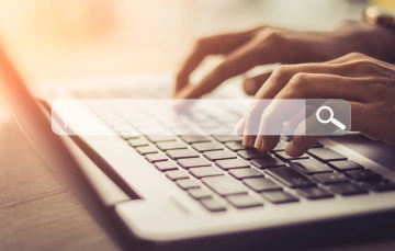 Keyboard with search bar