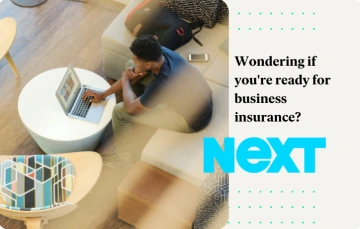 Next Insurance Logo with title wondering if you're ready for business insurance?