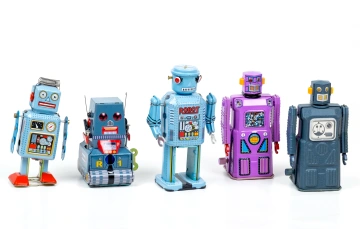 Robots in a line