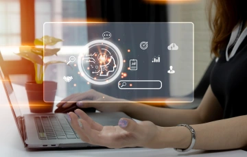 Businesswoman Reengages Customers with CRM + AI