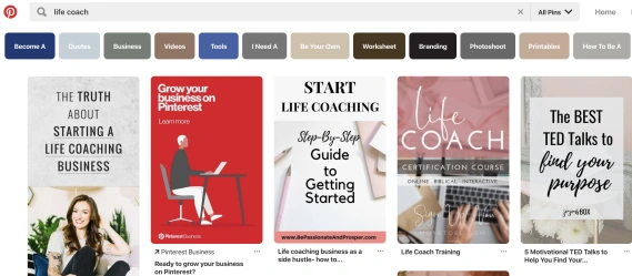 Pinterest results for 