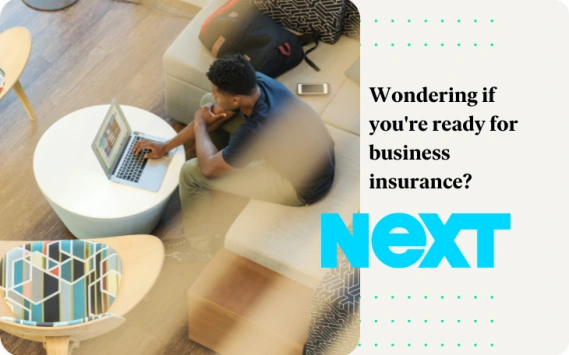 Next Insurance Logo with title wondering if you're ready for business insurance?
