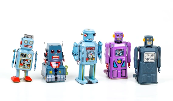 Robots in a line