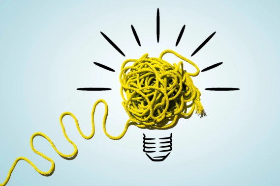 Light bulb made out of yarn
