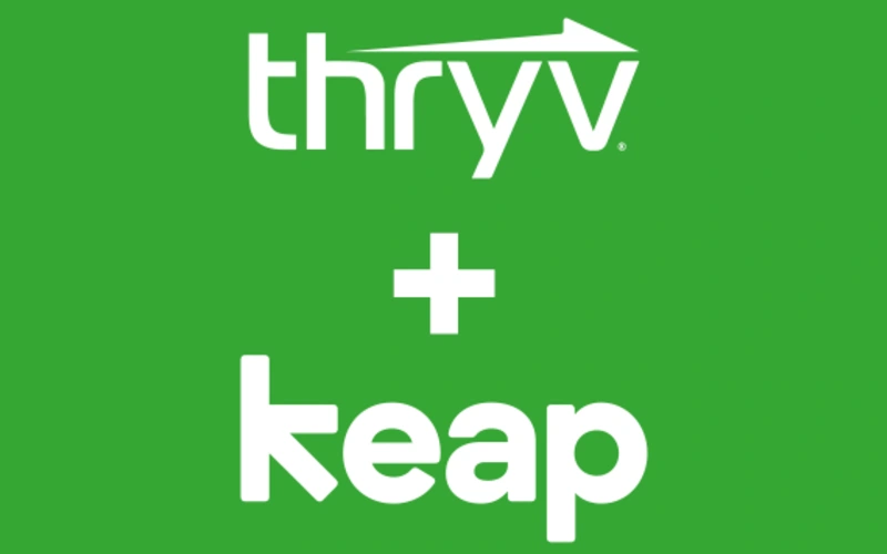 Thryv log + Keap logo